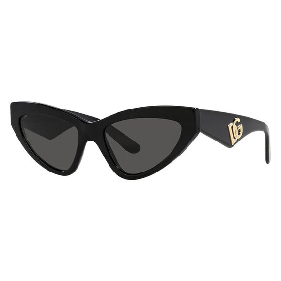 NEW DOLCE&GABBANA CAT EYE DG4439 501/87 SUNGLASSES BLACK GREY EYEWEAR - Picture 1 of 3